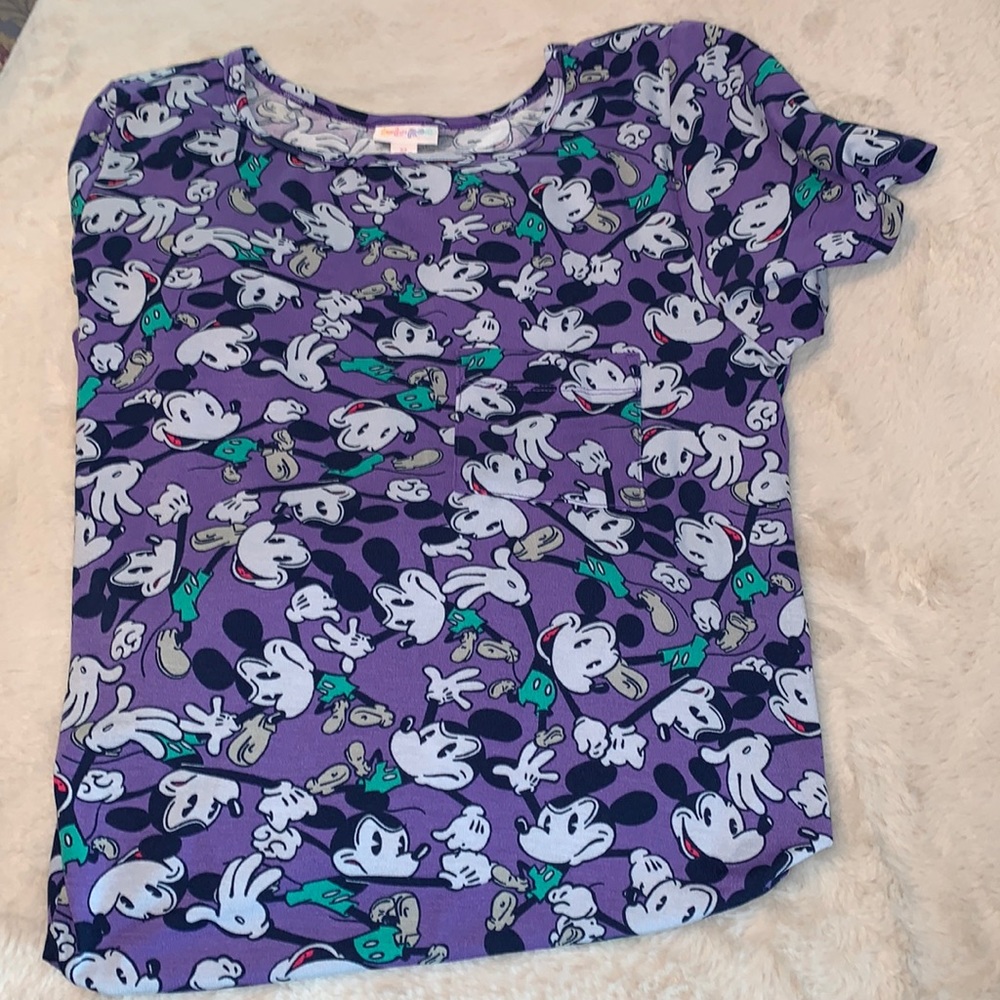 LuLaRoe Purple Cartoon Print Dress